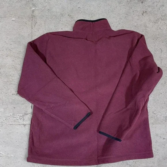 Mens vintage burgundy Old Navy Parka half zip fleece pullover - Picture 4 of 4